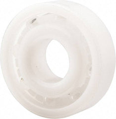 Made in USA - 10mm Bore Diam, 26mm OD, Open Plastic Race Radial Ball Bearing - 8mm Wide, 1 Row, Round Bore, 33 Lb Static Capacity, 42 Lb Dynamic Capacity - Industrial Tool & Supply