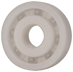 Made in USA - 10mm Bore Diam, 30mm OD, Open Plastic Race Radial Ball Bearing - 9mm Wide, 1 Row, Round Bore, 43 Lb Static Capacity, 55 Lb Dynamic Capacity - Industrial Tool & Supply