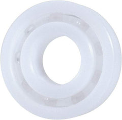 Made in USA - 15mm Bore Diam, 35mm OD, Open Plastic Race Radial Ball Bearing - 11mm Wide, 1 Row, Round Bore, 46 Lb Static Capacity, 69 Lb Dynamic Capacity - Industrial Tool & Supply