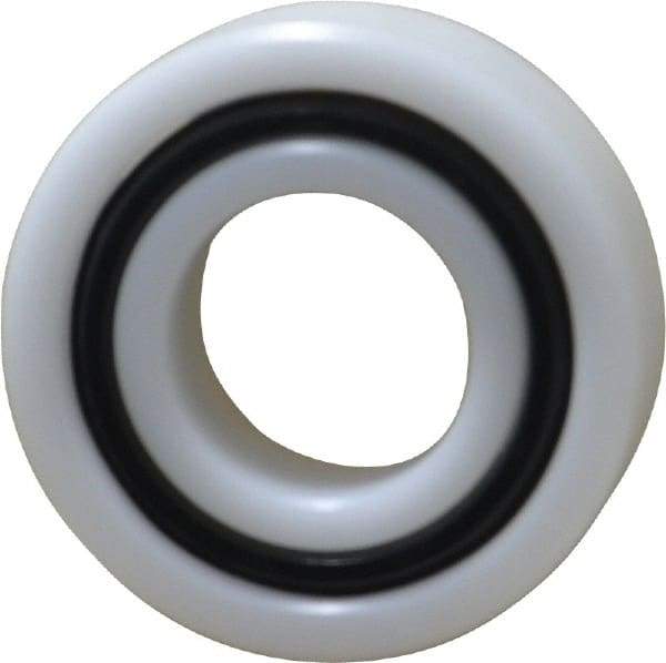 Made in USA - 20mm Bore Diam, 42mm OD, Open Plastic Race Radial Ball Bearing - 12mm Wide, 1 Row, Round Bore, 52 Lb Static Capacity, 78 Lb Dynamic Capacity - Industrial Tool & Supply