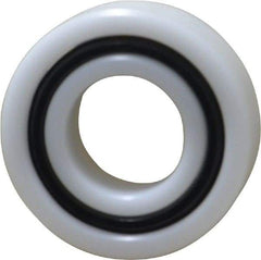 Made in USA - 20mm Bore Diam, 42mm OD, Open Plastic Race Radial Ball Bearing - 12mm Wide, 1 Row, Round Bore, 52 Lb Static Capacity, 78 Lb Dynamic Capacity - Industrial Tool & Supply