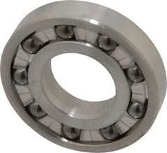 Made in USA - 3/4" Bore Diam, 1-5/8" OD, Open Precision Ground Radial Ball Bearing - 5/16" Wide, 1 Row, Round Bore, 156 Lb Static Capacity, 234 Lb Dynamic Capacity - Industrial Tool & Supply