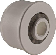 Made in USA - 2 Row, 1.78" OD, 7/16" Hex Bore Conveyor Roller Bearing - 85 Lb Capacity, 855 Max RPM, Stainless Steel with Polypropylene Housing - Industrial Tool & Supply