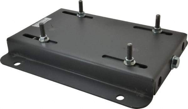 Made in USA - 3/8" Bolt Steel Rigid Fixed Base Motor Base - Adjusting Single Screw, 184T NEMA Frame - Industrial Tool & Supply