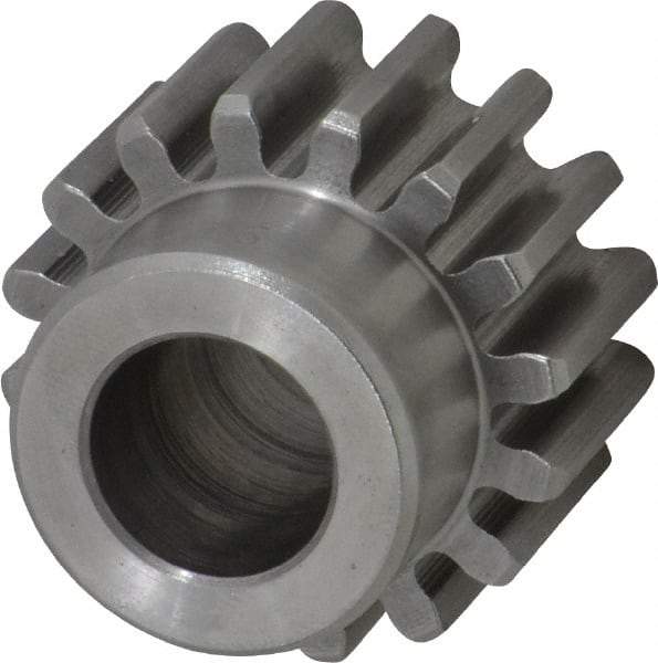 Browning - 12 Pitch, 1.333" Pitch Diam, 16 Tooth Spur Gear - 5/8" Bore Diam, 1-1/16" Hub Diam, Steel - Industrial Tool & Supply