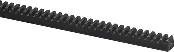 Browning - 1/2" Face Width, 6 Feet Long, 1/2" Thick Steel Gear Rack - Gray, 20 Pitch, 20° Pressure Angle - Industrial Tool & Supply