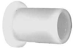 Made in USA - 5/8" Inside x 1" Outside Diam, Polyethylene Sleeve Bearing - 1-1/4" Flange Outside Diam, 1/8" Flange Thickness, 1" OAL - Industrial Tool & Supply