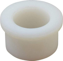 Made in USA - 1" Inside x 1-1/2" Outside Diam, Polyethylene Sleeve Bearing - 1-3/4" Flange Outside Diam, 3/16" Flange Thickness, 1" OAL - Industrial Tool & Supply