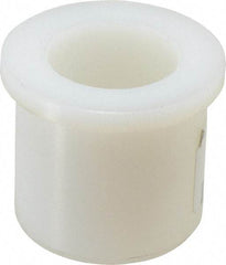 Made in USA - 1" Inside x 1-1/2" Outside Diam, Polyethylene Sleeve Bearing - 1-3/4" Flange Outside Diam, 3/16" Flange Thickness, 1-1/2" OAL - Industrial Tool & Supply