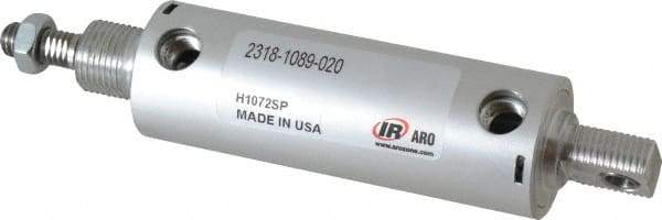 ARO/Ingersoll-Rand - 2" Stroke x 1-1/8" Bore Double Acting Air Cylinder - 1/8 Port, 3/8-16 Rod Thread - Industrial Tool & Supply