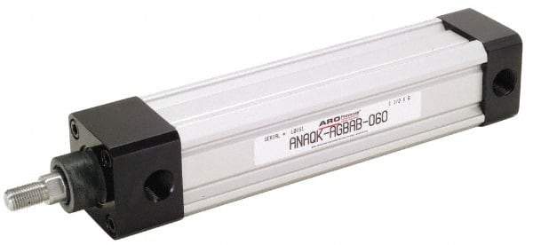 ARO/Ingersoll-Rand - 1-1/2" Stroke x 3-1/4" Bore Double Acting Air Cylinder - 3/4-16 Rod Thread, 250 Max psi, 185°F - Industrial Tool & Supply