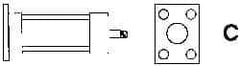 ARO/Ingersoll-Rand - Air Cylinder MF2 Cap Flange Mount Kit - For 2-1/2" Air Cylinders, Use with Provenair Series - Industrial Tool & Supply
