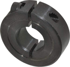 Climax Metal Products - 9/16" Bore, Steel, One Piece Clamp Collar - 1-5/16" Outside Diam, 7/16" Wide - Industrial Tool & Supply