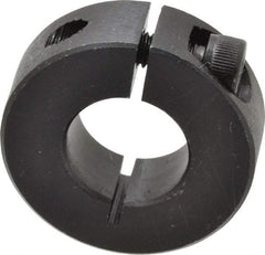 Climax Metal Products - 5/8" Bore, Steel, One Piece Clamp Collar - 1-5/16" Outside Diam, 7/16" Wide - Industrial Tool & Supply