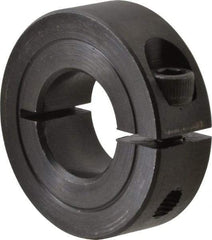 Climax Metal Products - 11/16" Bore, Steel, One Piece One Piece Split Shaft Collar - 1-1/2" Outside Diam, 1/2" Wide - Industrial Tool & Supply