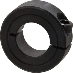 Climax Metal Products - 3/4" Bore, Steel, One Piece Clamp Collar - 1-1/2" Outside Diam, 1/2" Wide - Industrial Tool & Supply