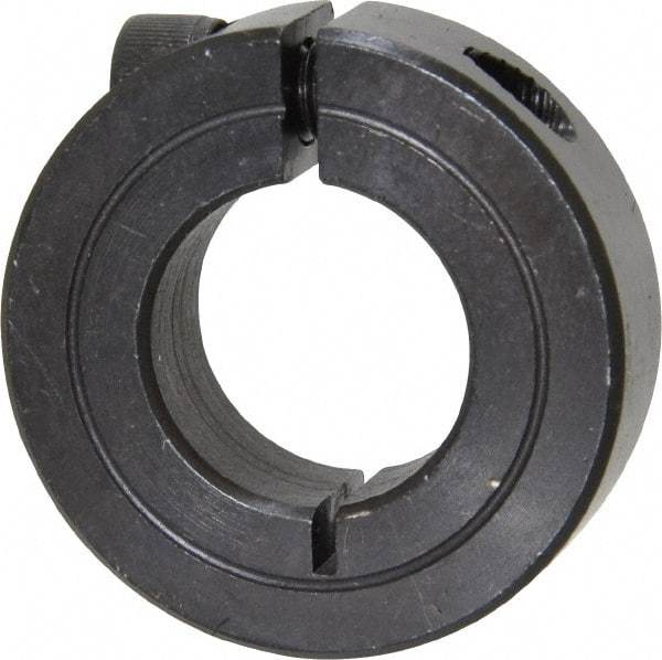 Climax Metal Products - 13/16" Bore, Steel, One Piece One Piece Split Shaft Collar - 1-5/8" Outside Diam, 1/2" Wide - Industrial Tool & Supply