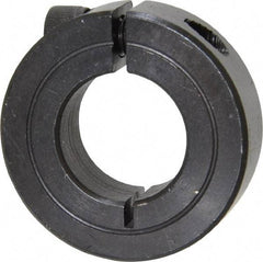Climax Metal Products - 13/16" Bore, Steel, One Piece One Piece Split Shaft Collar - 1-5/8" Outside Diam, 1/2" Wide - Industrial Tool & Supply