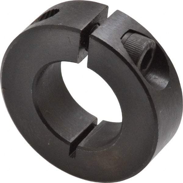 Climax Metal Products - 7/8" Bore, Steel, One Piece Clamp Collar - 1-5/8" Outside Diam, 1/2" Wide - Industrial Tool & Supply