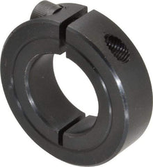 Climax Metal Products - 15/16" Bore, Steel, One Piece One Piece Split Shaft Collar - 1-3/4" Outside Diam, 1/2" Wide - Industrial Tool & Supply