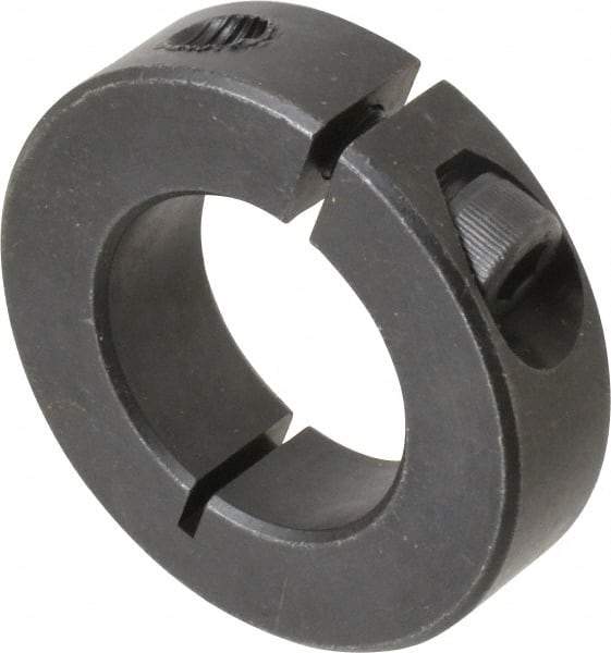 Climax Metal Products - 1-1/16" Bore, Steel, One Piece One Piece Split Shaft Collar - 1-7/8" Outside Diam, 1/2" Wide - Industrial Tool & Supply