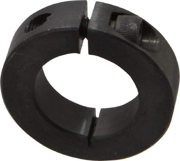 Climax Metal Products - 1-1/8" Bore, Steel, One Piece Clamp Collar - 1-7/8" Outside Diam, 1/2" Wide - Industrial Tool & Supply