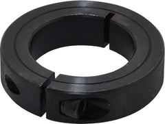 Climax Metal Products - 1-1/2" Bore, Steel, One Piece Clamp Collar - 2-3/8" Outside Diam, 9/16" Wide - Industrial Tool & Supply