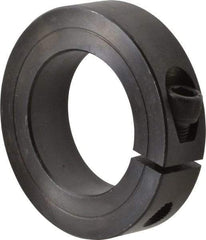 Climax Metal Products - 1-11/16" Bore, Steel, One Piece One Piece Split Shaft Collar - 2-3/4" Outside Diam, 11/16" Wide - Industrial Tool & Supply