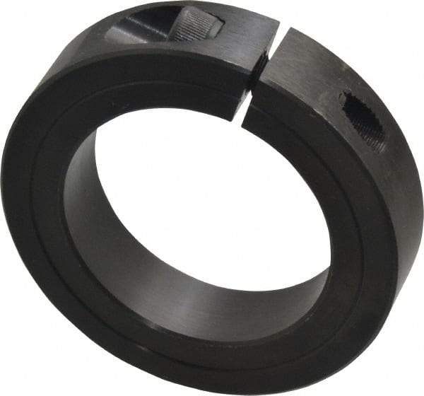 Climax Metal Products - 2" Bore, Steel, One Piece Clamp Collar - 3" Outside Diam, 11/16" Wide - Industrial Tool & Supply