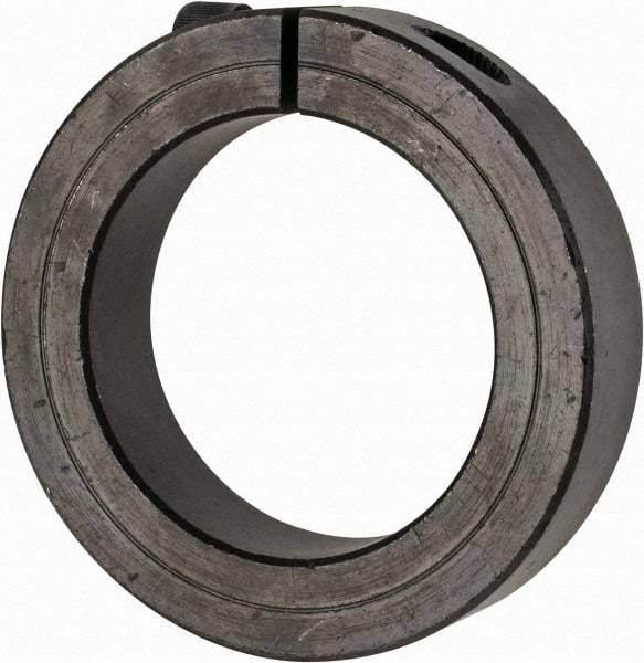 Climax Metal Products - 2-3/16" Bore, Steel, One Piece Clamp Collar - 3-1/4" Outside Diam, 3/4" Wide - Industrial Tool & Supply