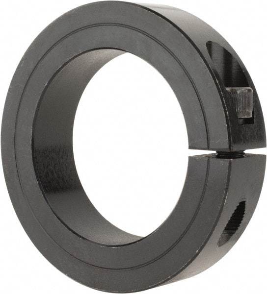 Climax Metal Products - 2-1/2" Bore, Steel, One Piece Clamp Collar - 3-3/4" Outside Diam, 7/8" Wide - Industrial Tool & Supply