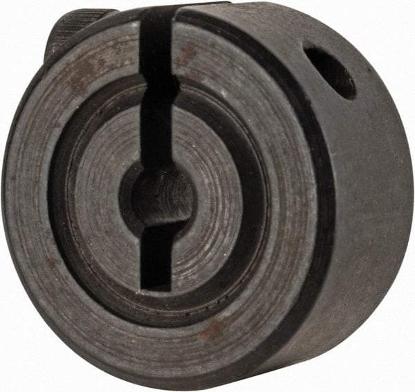 Climax Metal Products - 3mm Bore, Steel, One Piece Clamp Collar - 11/16" Outside Diam - Industrial Tool & Supply