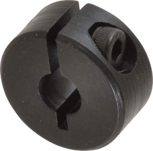 Climax Metal Products - 6mm Bore, Steel, One Piece Clamp Collar - 3/4" Outside Diam - Industrial Tool & Supply