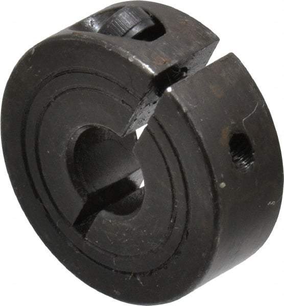 Climax Metal Products - 8mm Bore, Steel, One Piece Clamp Collar - 1" Outside Diam - Industrial Tool & Supply