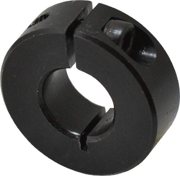 Climax Metal Products - 14mm Bore, Steel, One Piece Clamp Collar - 1-1/4" Outside Diam - Industrial Tool & Supply