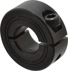 Climax Metal Products - 15mm Bore, Steel, One Piece Clamp Collar - 1-3/8" Outside Diam - Industrial Tool & Supply