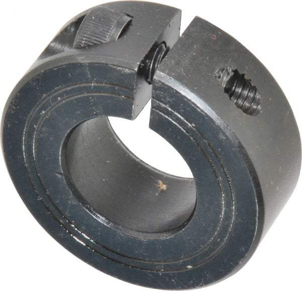 Climax Metal Products - 20mm Bore, Steel, One Piece Clamp Collar - 1-5/8" Outside Diam - Industrial Tool & Supply