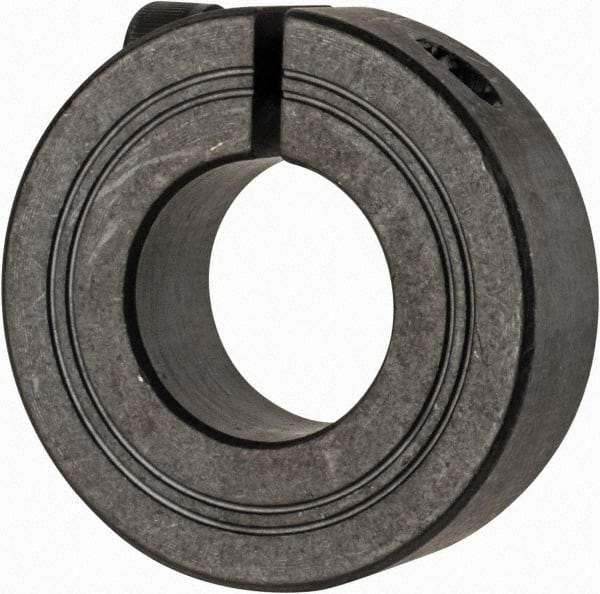 Climax Metal Products - 21mm Bore, Steel, One Piece Clamp Collar - 1-3/4" Outside Diam - Industrial Tool & Supply