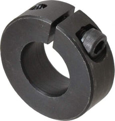 Climax Metal Products - 22mm Bore, Steel, One Piece Clamp Collar - 1-3/4" Outside Diam - Industrial Tool & Supply