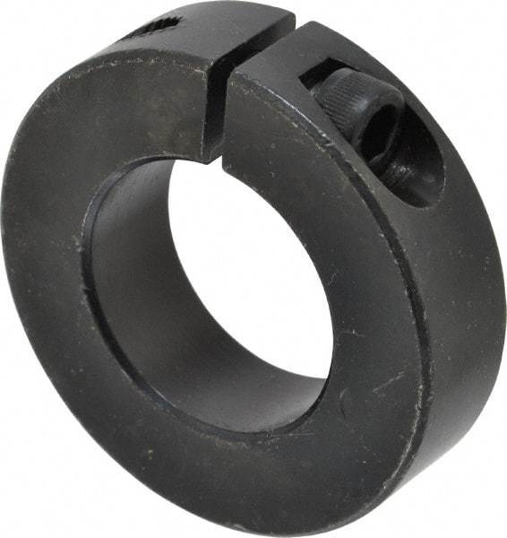 Climax Metal Products - 30mm Bore, Steel, One Piece Clamp Collar - 2-1/8" Outside Diam - Industrial Tool & Supply