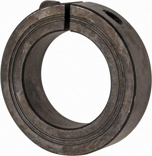 Climax Metal Products - 36mm Bore, Steel, One Piece Clamp Collar - 2-1/4" Outside Diam - Industrial Tool & Supply