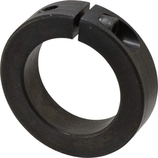 Climax Metal Products - 40mm Bore, Steel, One Piece Clamp Collar - 2-3/8" Outside Diam - Industrial Tool & Supply