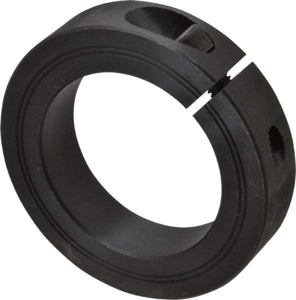 Climax Metal Products - 55mm Bore, Steel, One Piece Clamp Collar - 3-1/4" Outside Diam - Industrial Tool & Supply