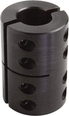 Climax Metal Products - 1-1/4" Inside x 2-1/4" Outside Diam, Two Piece Rigid Coupling without Keyway - 3-3/8" Long - Industrial Tool & Supply