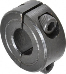 Climax Metal Products - 3/8" Bore, Steel, Two Piece Shaft Collar - 7/8" Outside Diam, 3/8" Wide - Industrial Tool & Supply