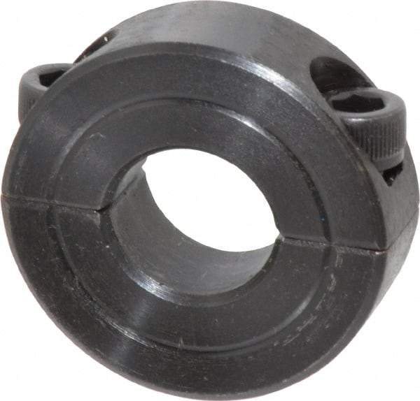 Climax Metal Products - 9/16" Bore, Steel, Two Piece Shaft Collar - 1-5/16" Outside Diam, 7/16" Wide - Industrial Tool & Supply