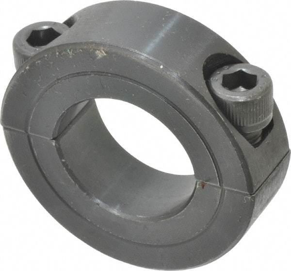 Climax Metal Products - 7/8" Bore, Steel, Two Piece Shaft Collar - 1-5/8" Outside Diam, 1/2" Wide - Industrial Tool & Supply