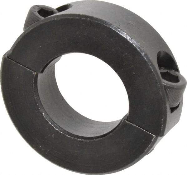 Climax Metal Products - 15/16" Bore, Steel, Two Piece Two Piece Split Shaft Collar - 1-3/4" Outside Diam, 1/2" Wide - Industrial Tool & Supply