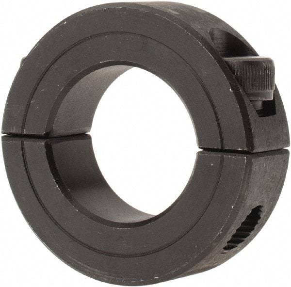 Climax Metal Products - 1" Bore, Steel, Two Piece Shaft Collar - 1-3/4" Outside Diam, 1/2" Wide - Industrial Tool & Supply