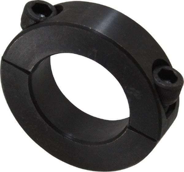 Climax Metal Products - 1-1/8" Bore, Steel, Two Piece Shaft Collar - 1-7/8" Outside Diam, 1/2" Wide - Industrial Tool & Supply